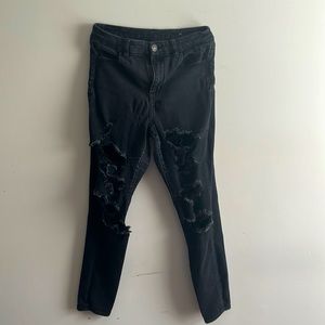 American Eagle Black Ne(X)t Level Stretch Ripped Jeans